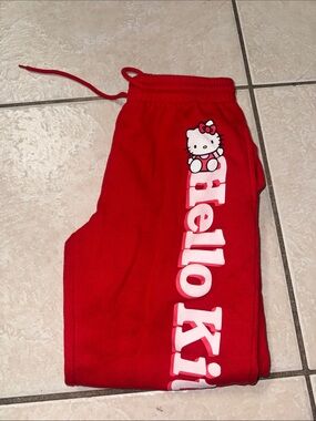 Hello Kitty Red Graphic Sweatpants
